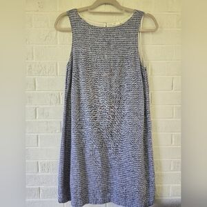 Striped Navy And White Sleeveless Dress